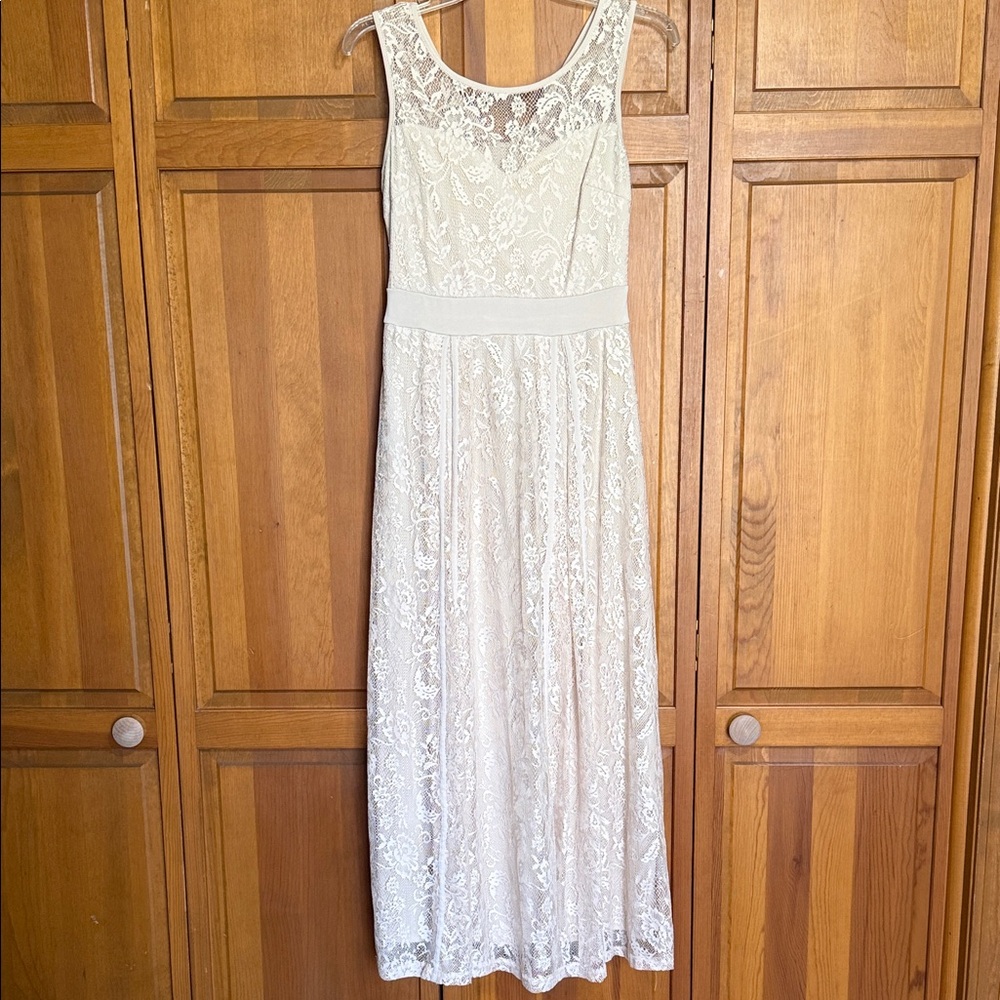 Ivory Lace Maxi Dress